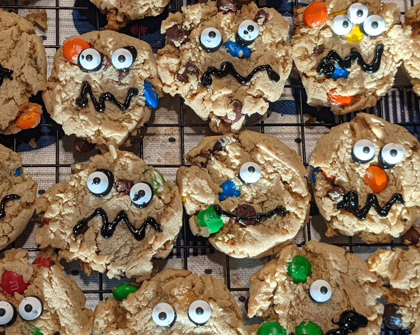 Gluten-Free Monster Cookies with Faces
