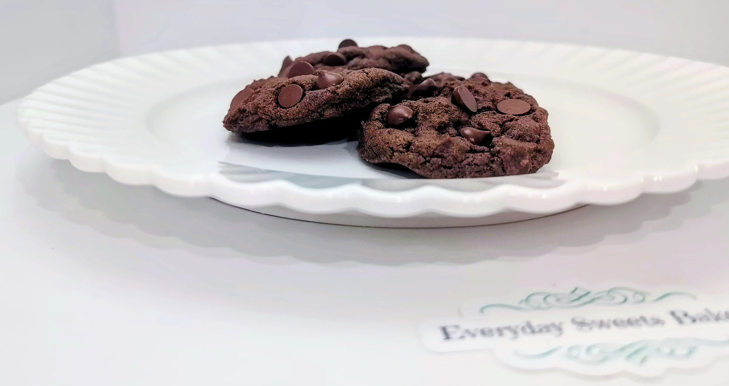 Vegan Double Chocolate Chip Cookies